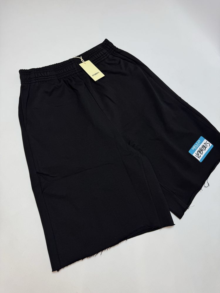 Шорти Vetements Hello My Name Is спортивні М L baggy