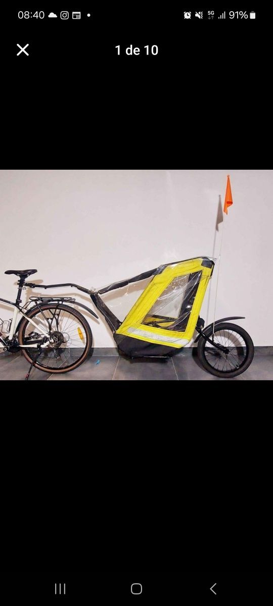 Atrelado para bicicleta para cargo ou para crianças