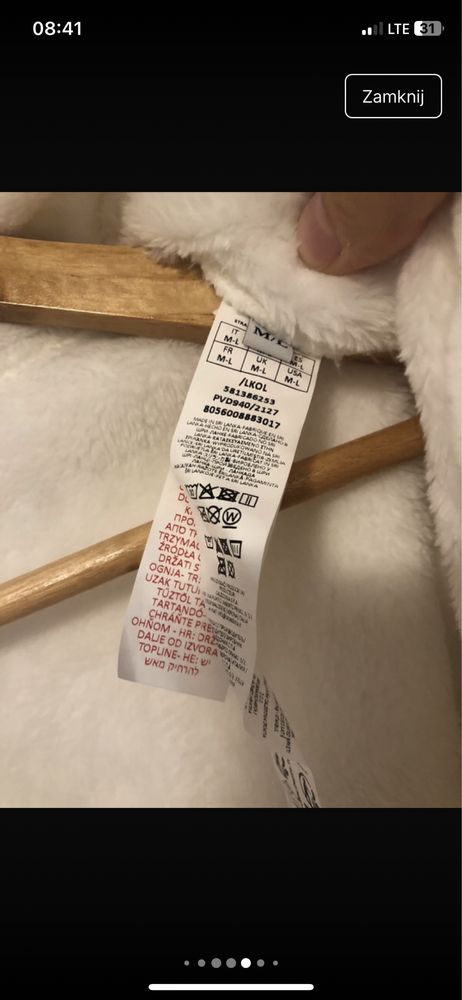 Biały szlafrok Intimissimi M/L