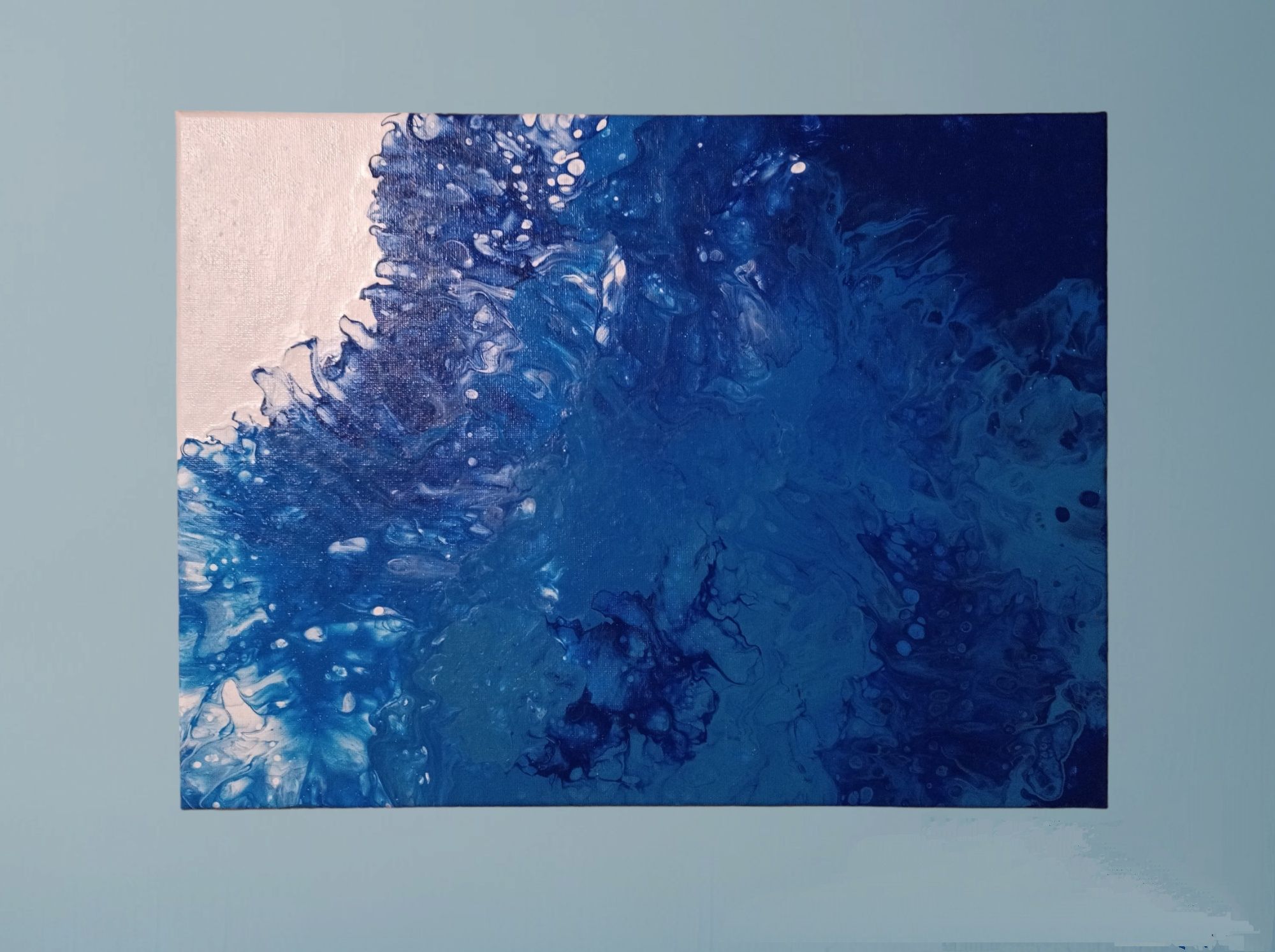 Obraz akrylowy "Fala" pouring 30x40 cm