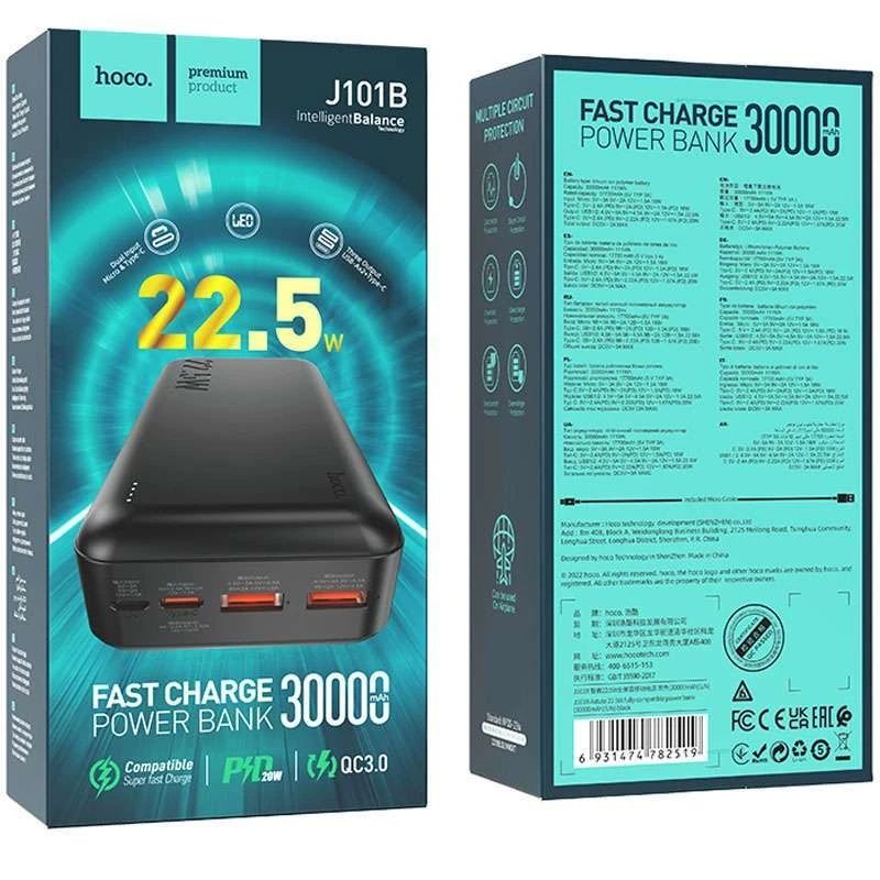 Павербанк Power bank Hoco j101B 30000mah 22.5W 3.0/PD
