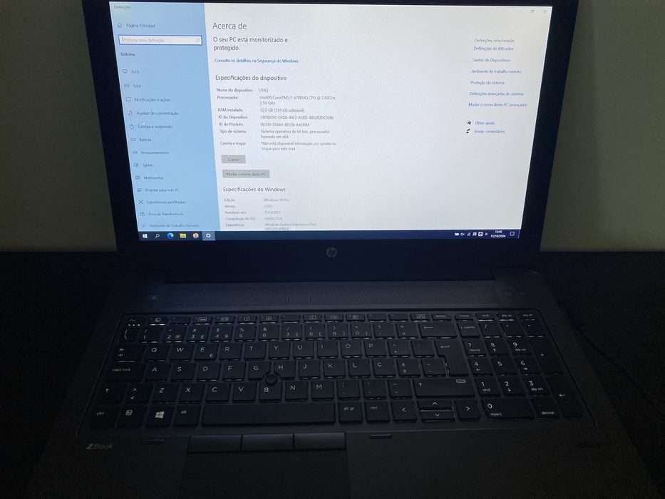 HP Zbook i7 32Gb Grafica dedicada