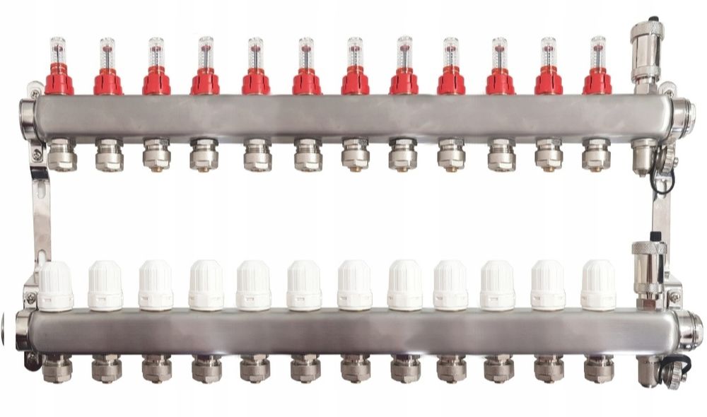 Rozdzielacz podlogowki nierdzewny INOX 12 SEKCJI
