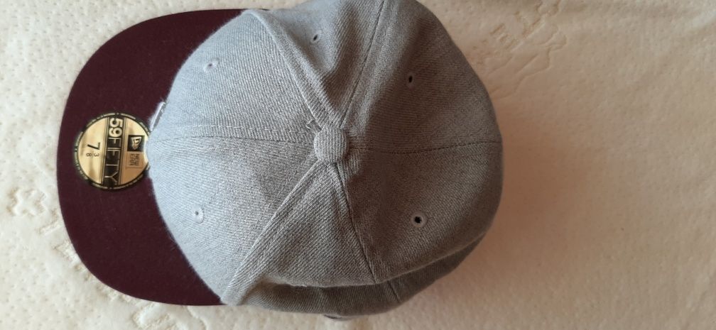 Czapka szara z daszkiem New Era LA ,rozmiar 7 3/8 model 59 Fifty•