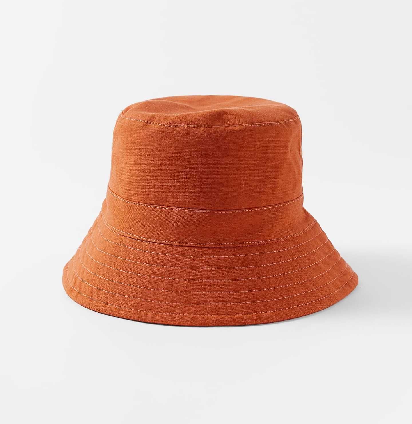 Chapéu bucket laranja S Zara NOVO c/etiqueta