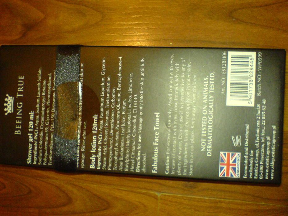 Kosmetyk Dla Mężczyzn BEEING TRUE balsam do ciała żel prysznic ręcznik