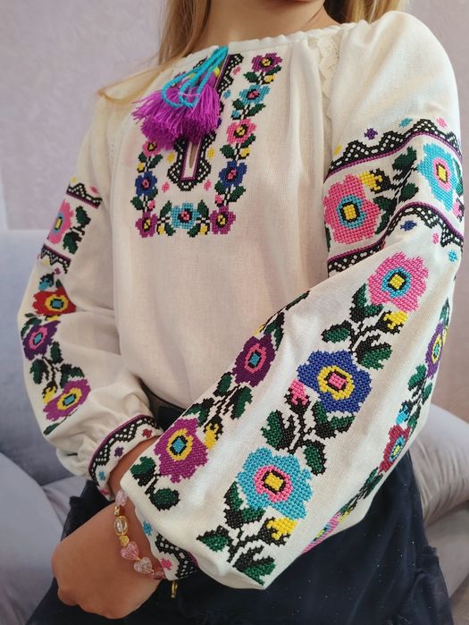 104-140 Вишиванка вишита сорочка на дівчинку