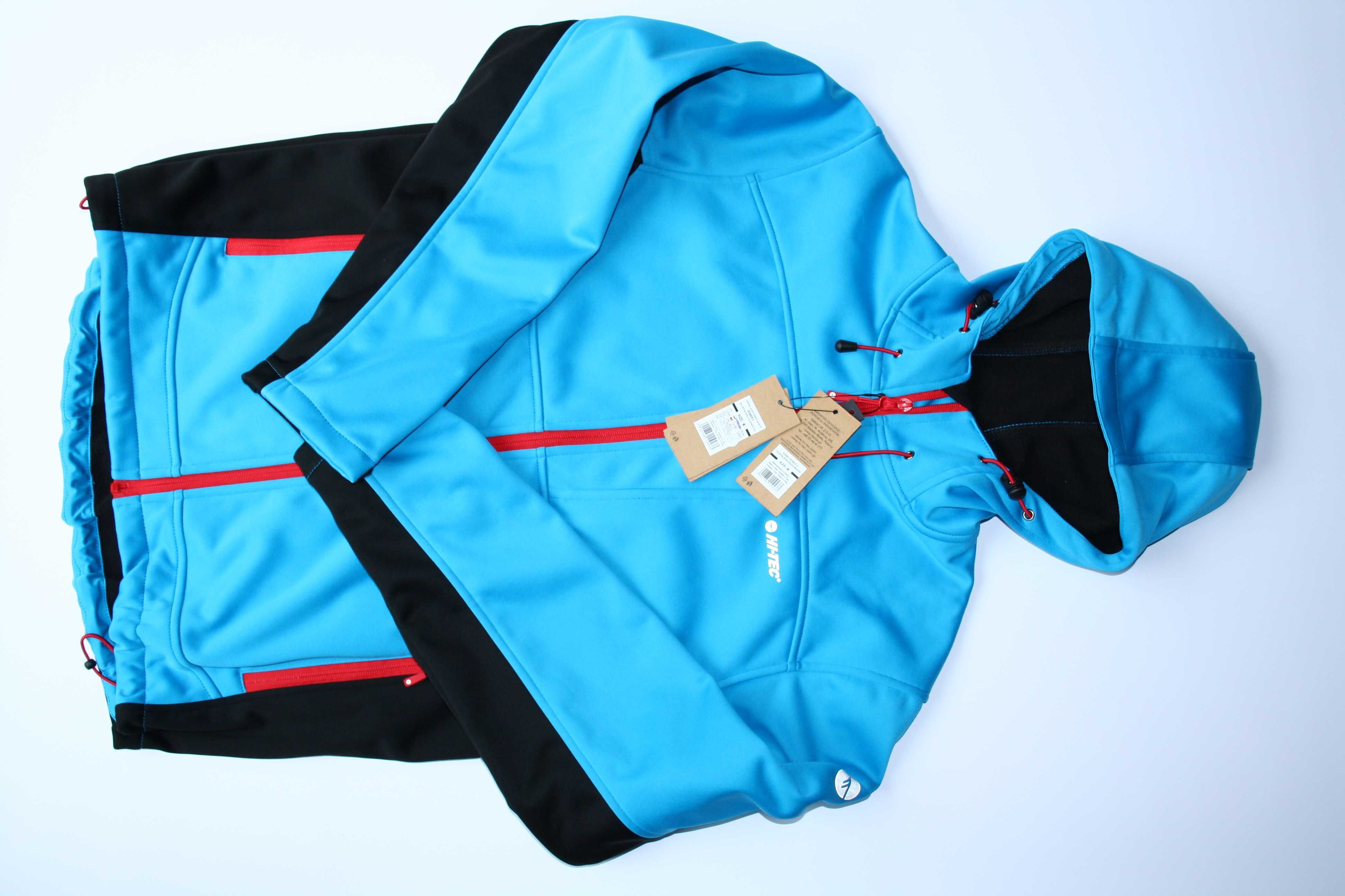 męska kurtka softshell HI-TEC Roner II XXL niebieski nowy