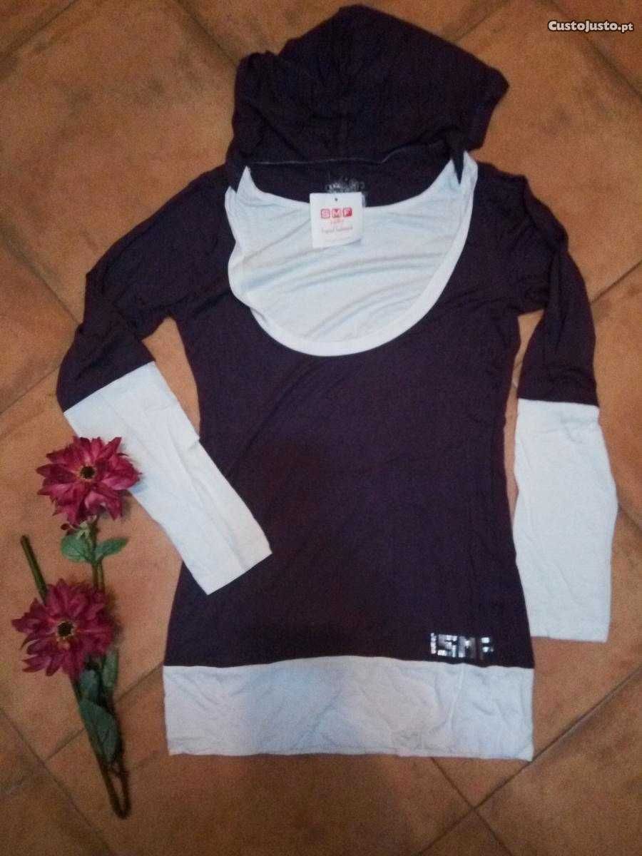 Blusa roxa, M, "nova com etiqueta"