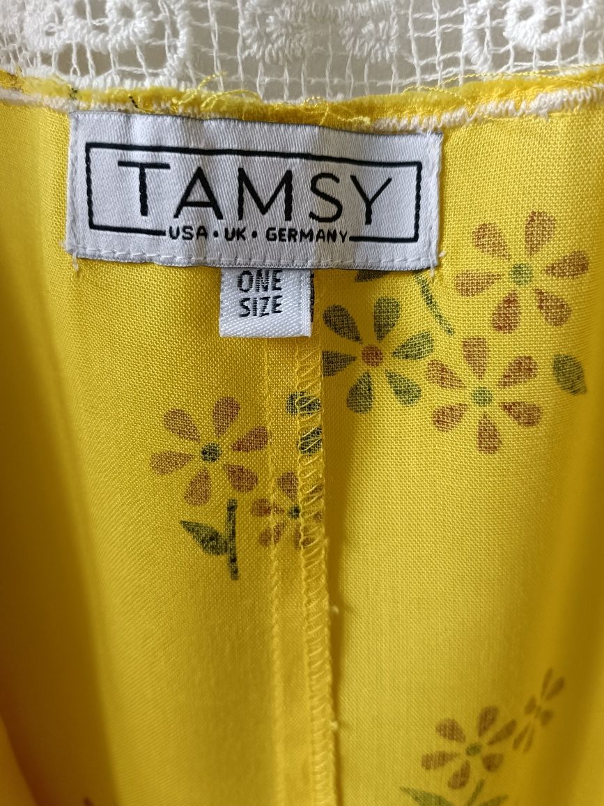 Narzutka damska plażowa na kostium kąpielowy tunika oversize boho