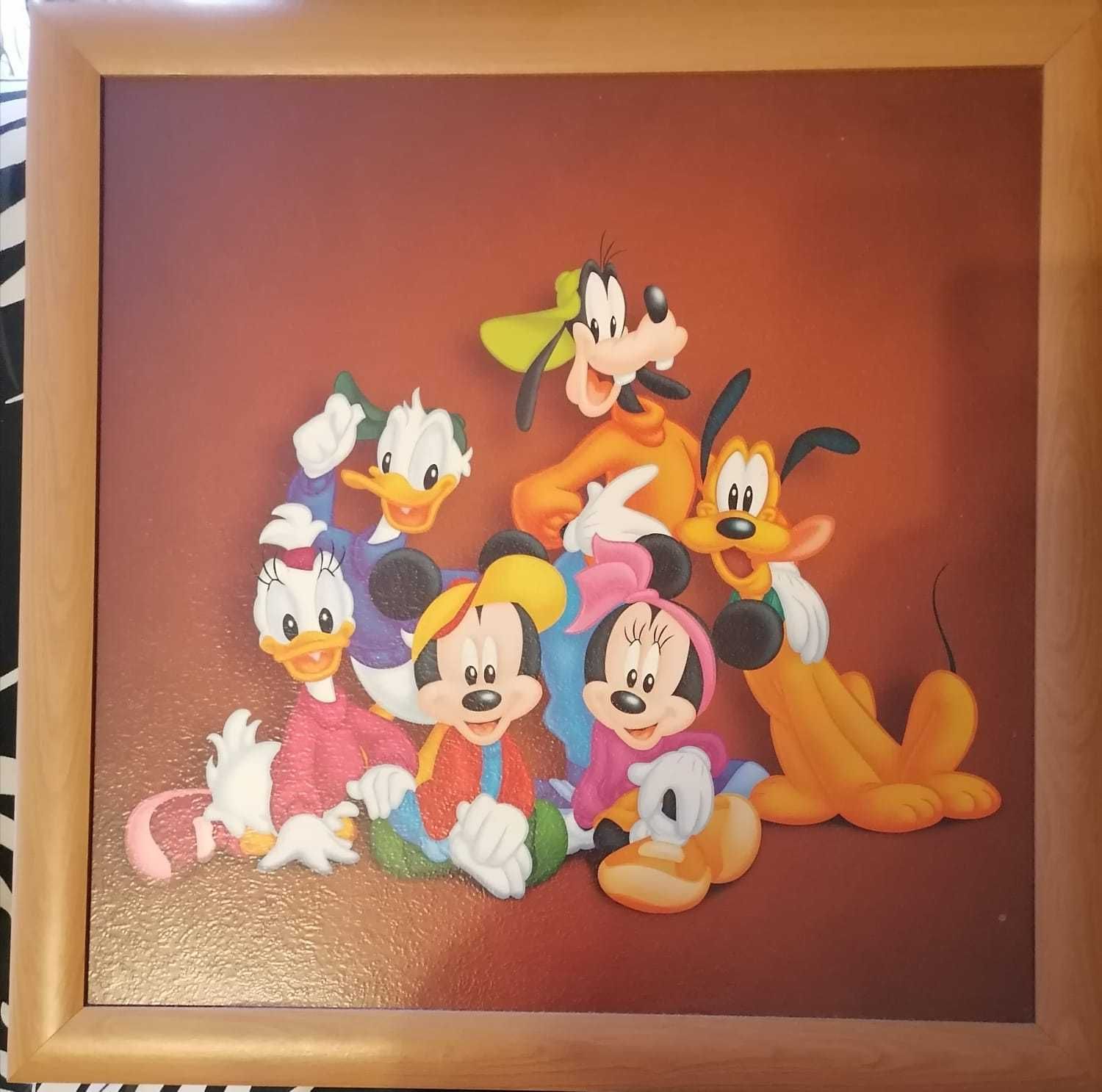 Quadro do Mickey e Amigos- 57 cm x 57 cm