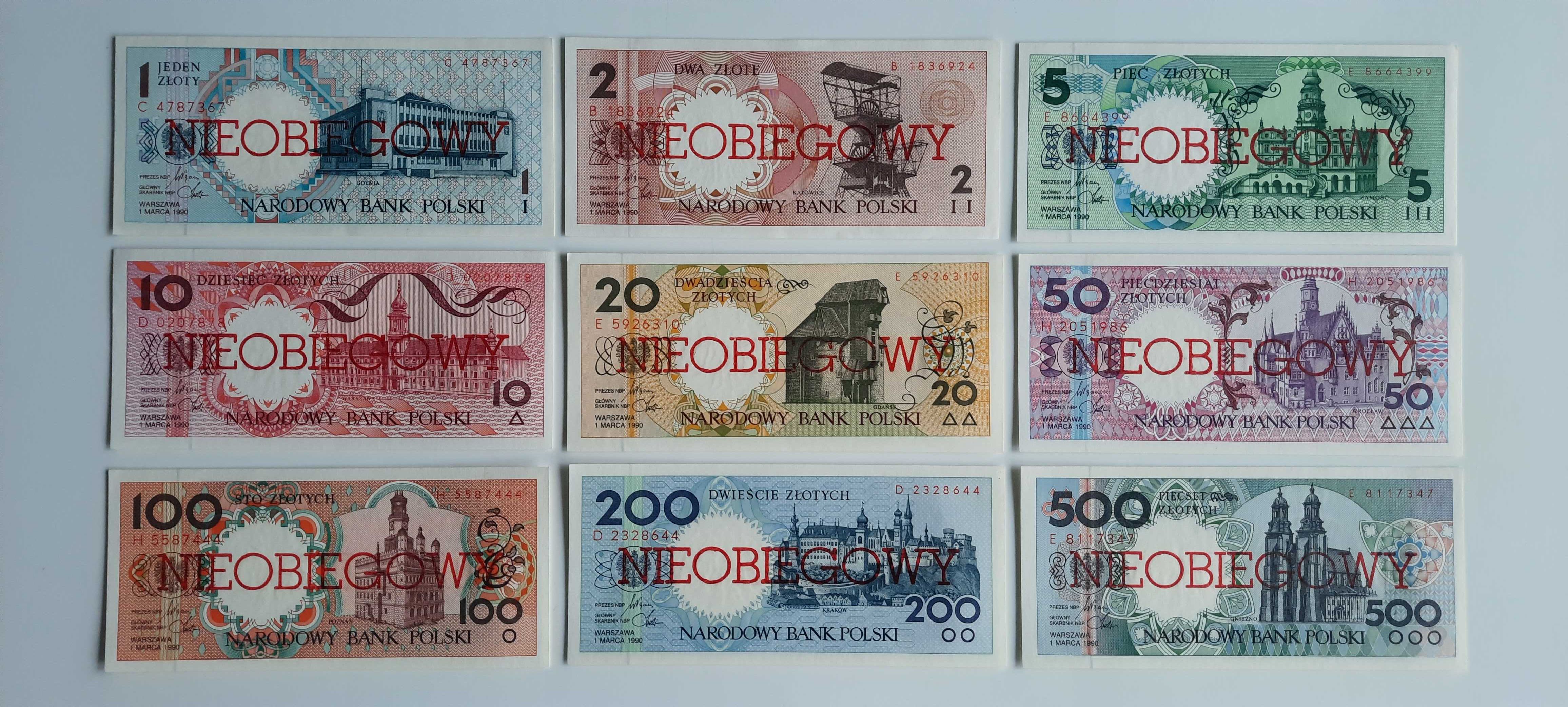 Zestaw banknotów - Miasta Polskie - Nieobiegowe / Nieobiegowy - UNC