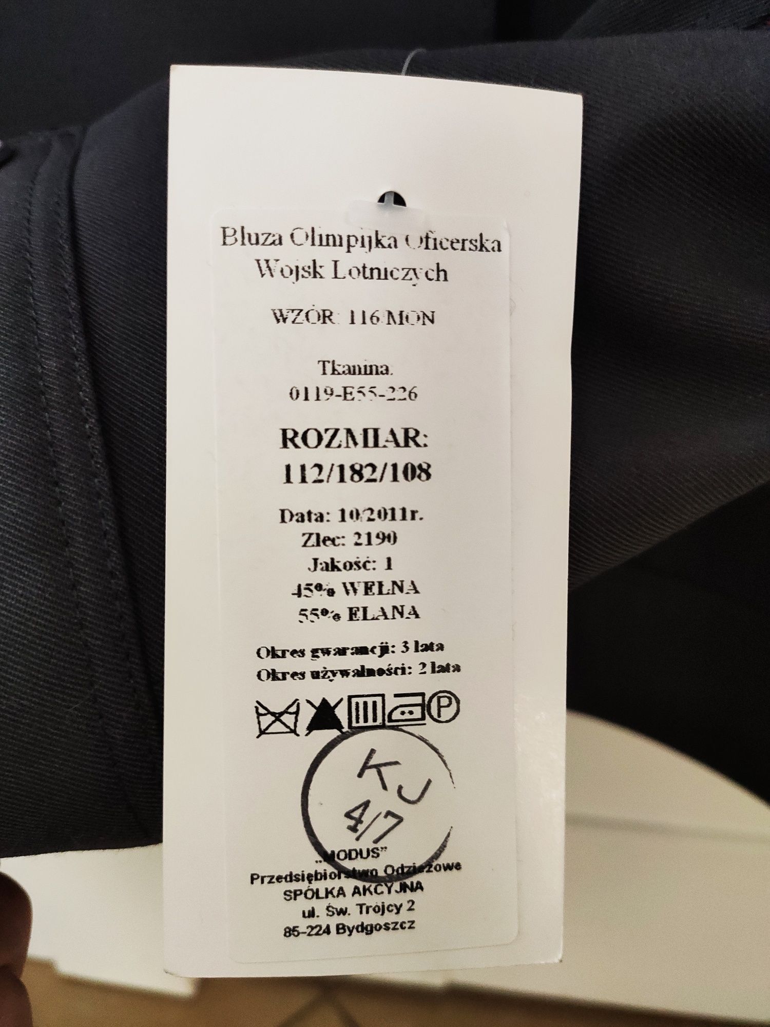 Bluza olimpijska sił powietrznych gabardyna