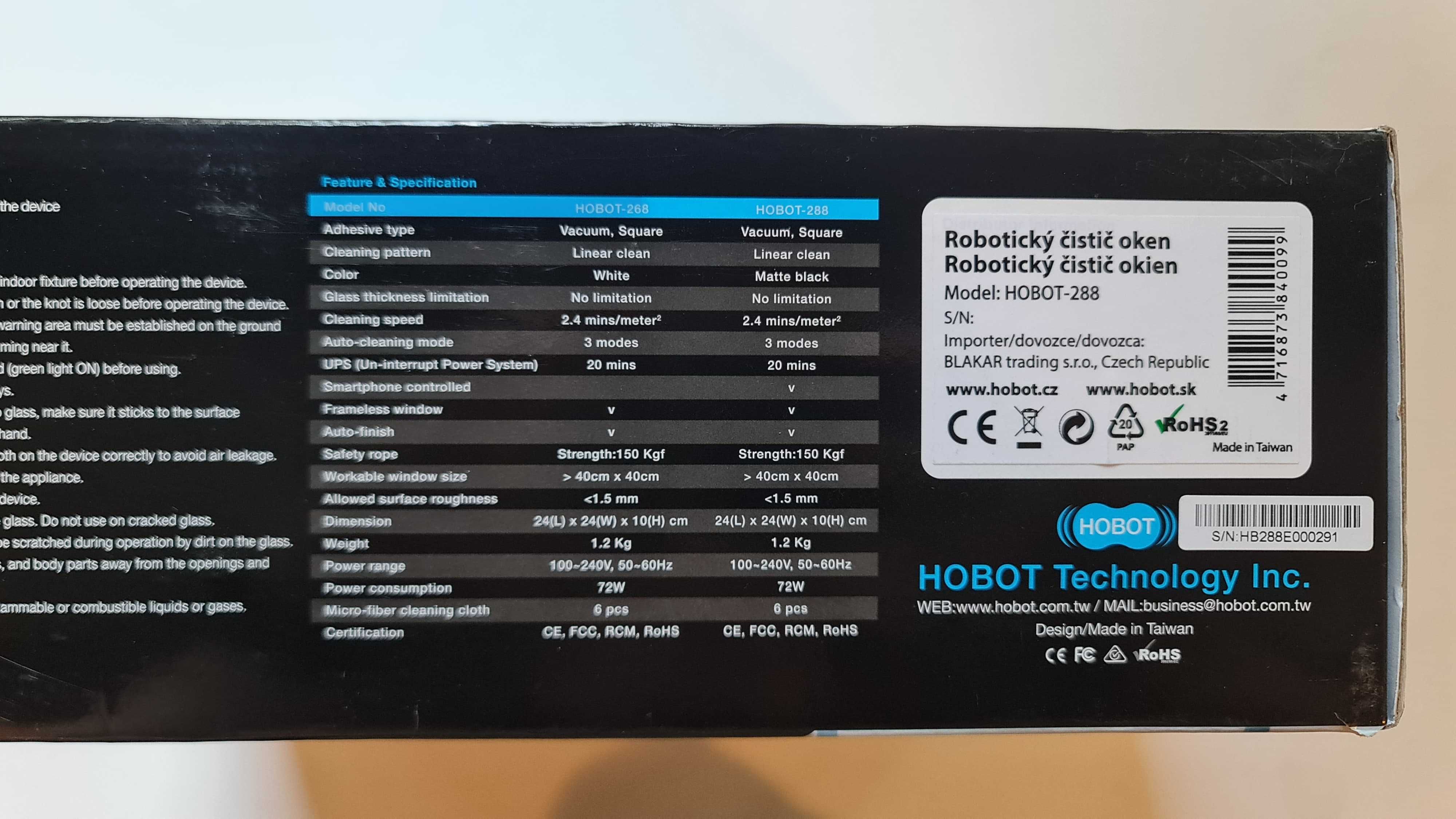 Robot Myjący Okna HOBOT 288 nowy