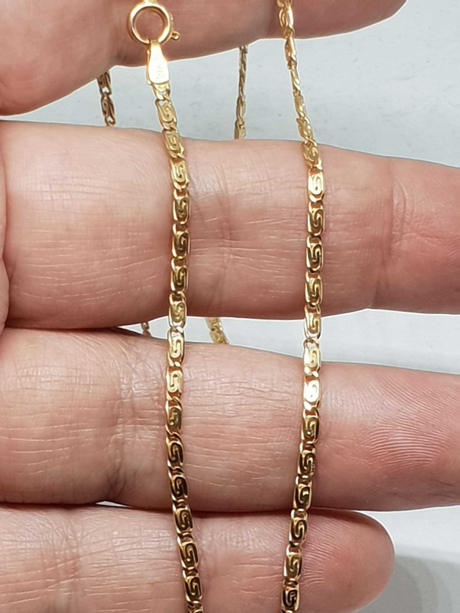 Złoty łańcuszek, złoto 585  dł.53cm