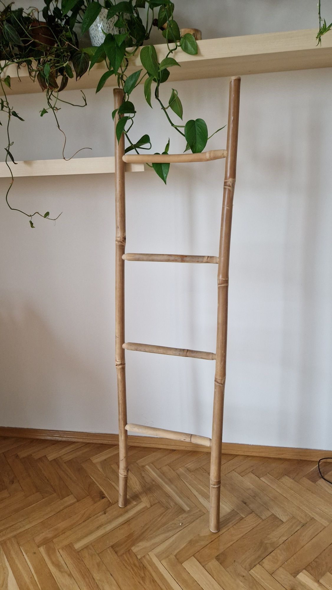 Drabinka wieszak bambusowa na ręczniki