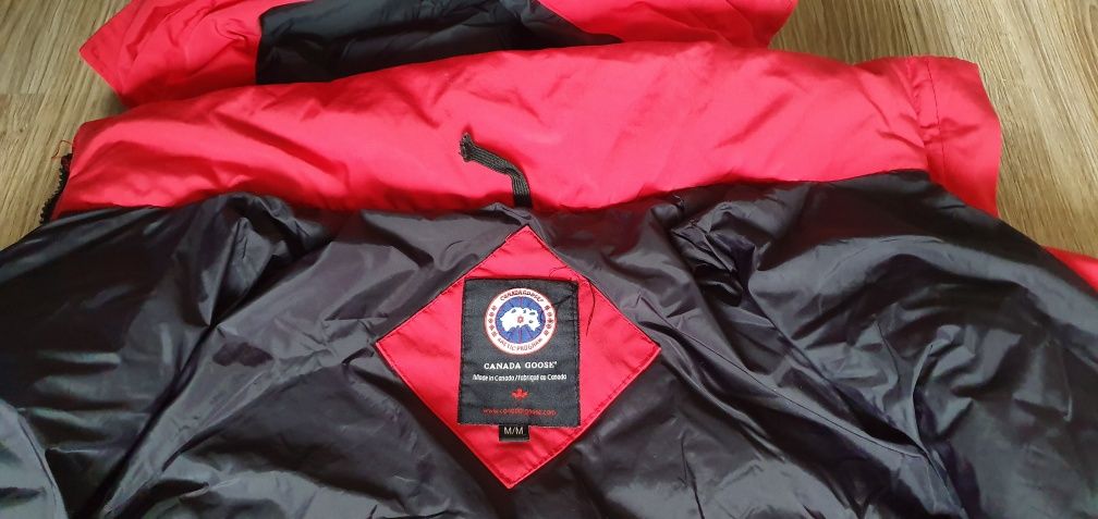 Canada Goose puchowa damska kurtka z kapturem rozmiar M wymiary foto
