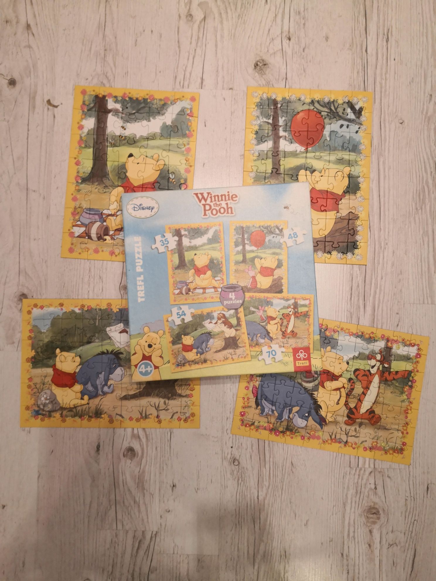 Puzzle Kubuś Puchatek 4 obrazki