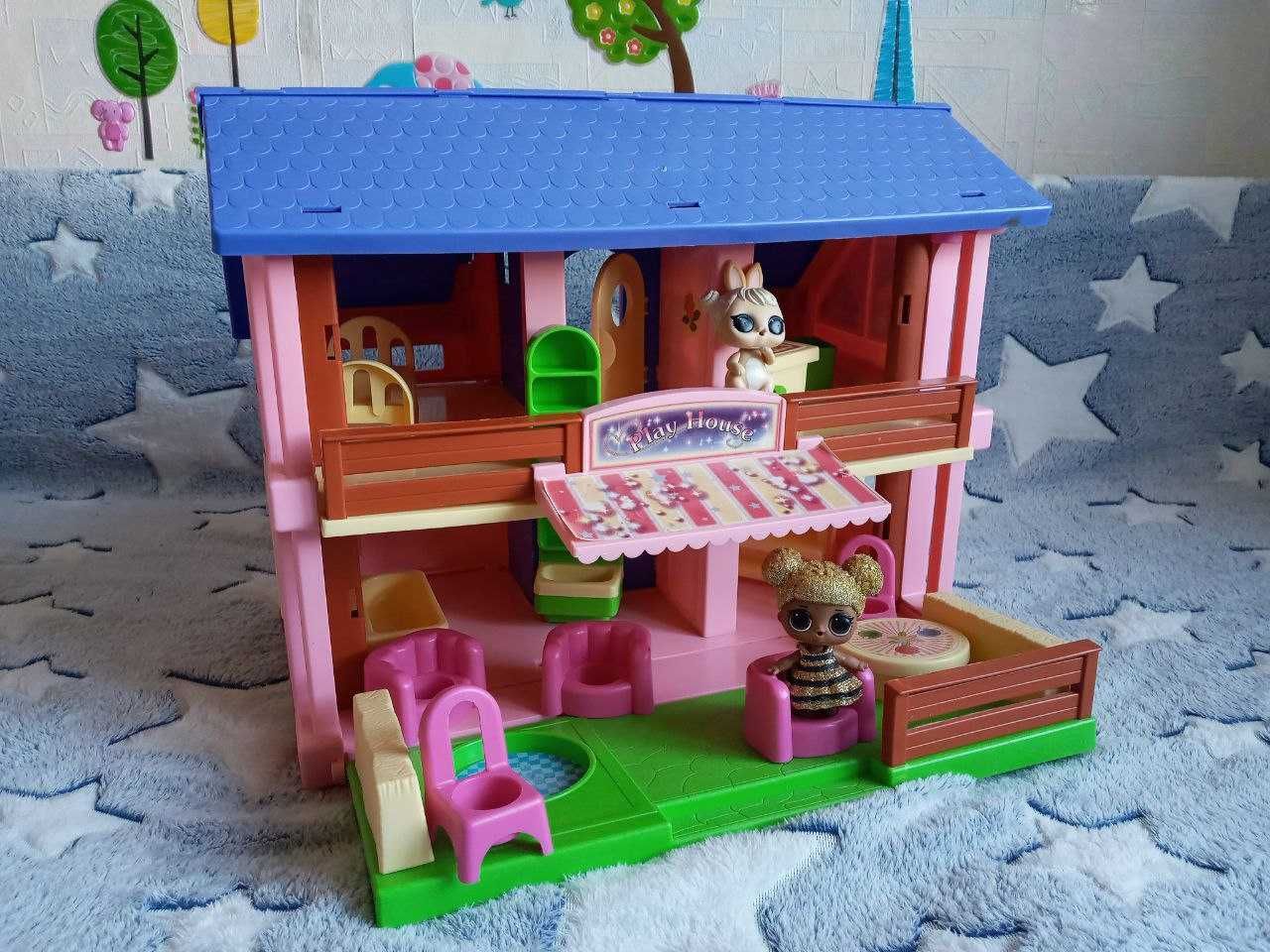 Двоповерховий будинок дом для Лол Поні кукол Play house Ігровий набор