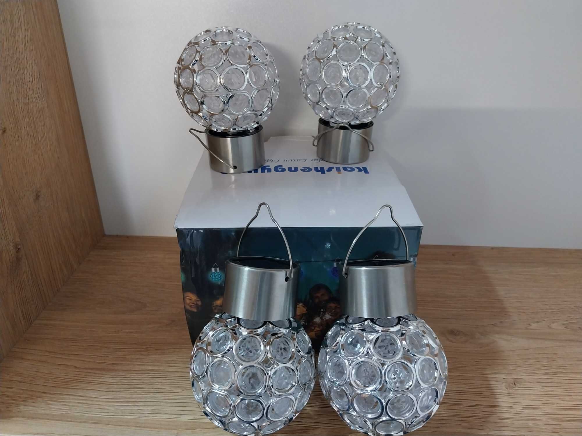 Lampy solarne do zawieszenia, globus, zmiana kolorów, LED