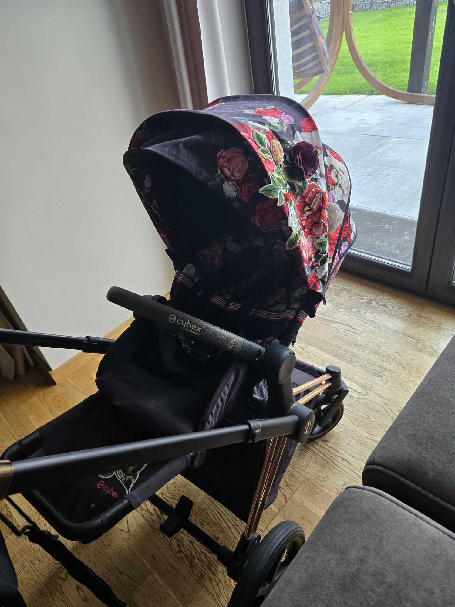 Wózek 2w1 spacerówka gondola Cybex priam 2.0 dark blossom