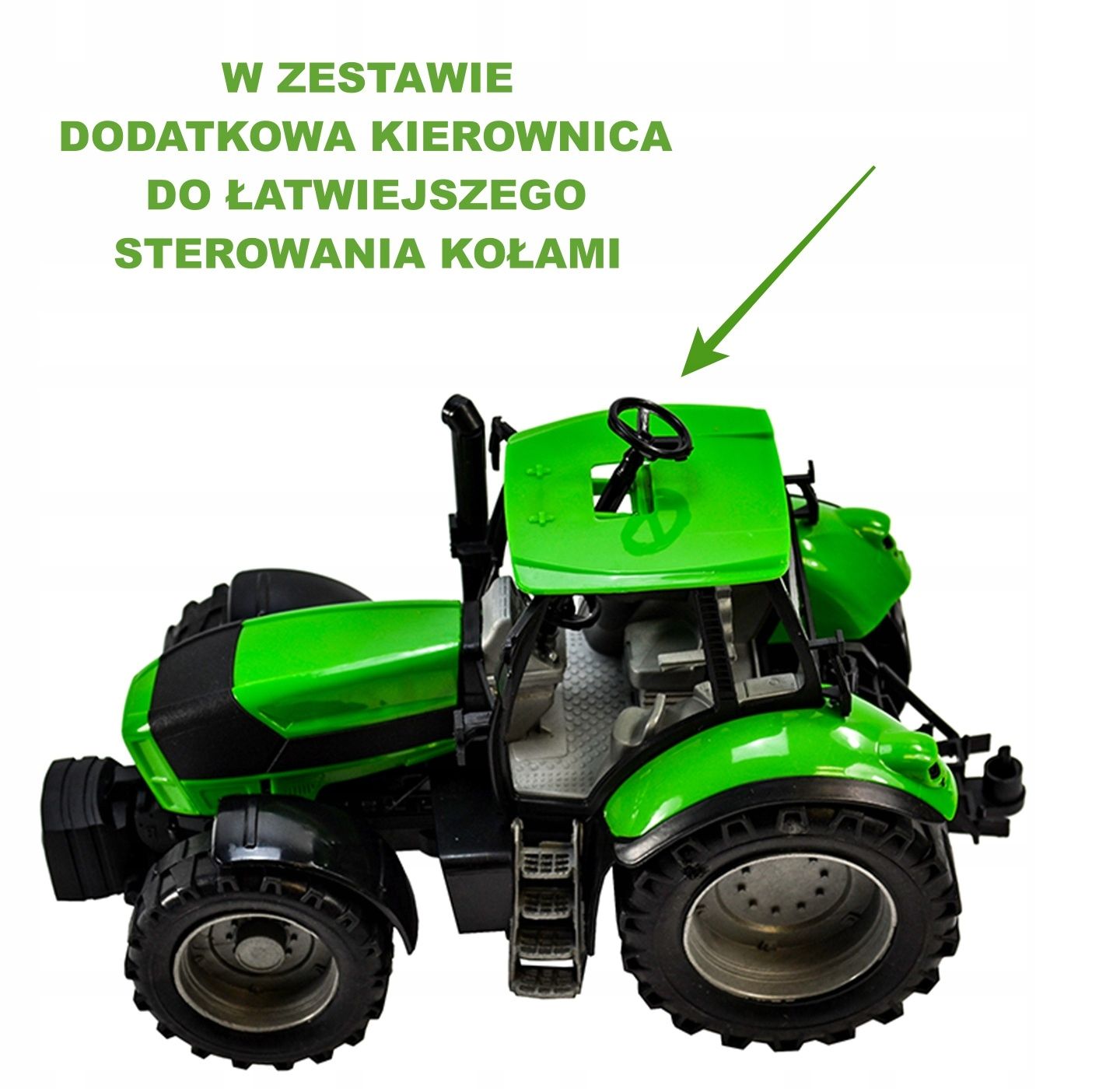 Duży Traktor Z Pługiem Dla Chłopca 48 Cm