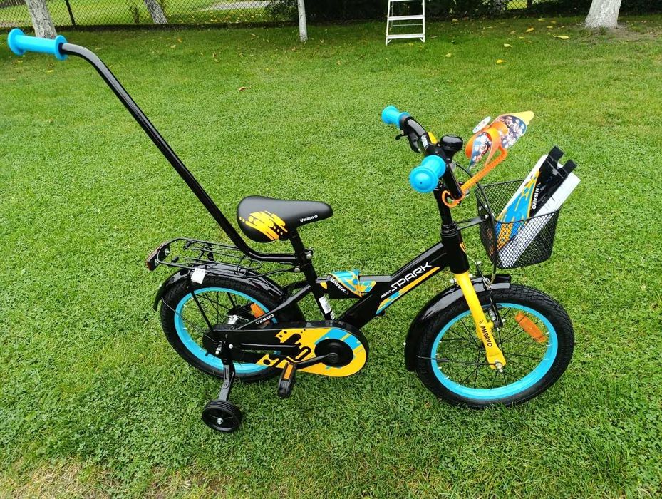 Rowerek dziecięcy 16 cali prowadnik GRATIS koszyk do nauki kółka