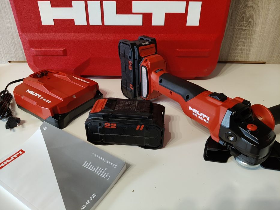 HILTI AG 4S-22 NURON REZERWACJA!! aku szlifierka kątowa 2x8.0ah reg ob