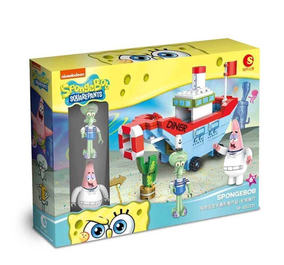 Nowy duzy zestaw klocki konstrukcyjne SpongeBob kanciastoporty Patryk
