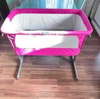 Дитяче ліжко приставне Chicco Next2Me рожеве чикко кроватка