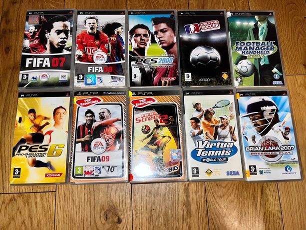 Zestaw 10 gier sportowych na PSP : PES 6 Fifa Street Virtua Tennis