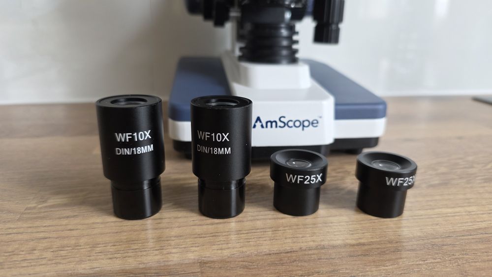 Mikroskop biologiczny AmScope120c + gratis