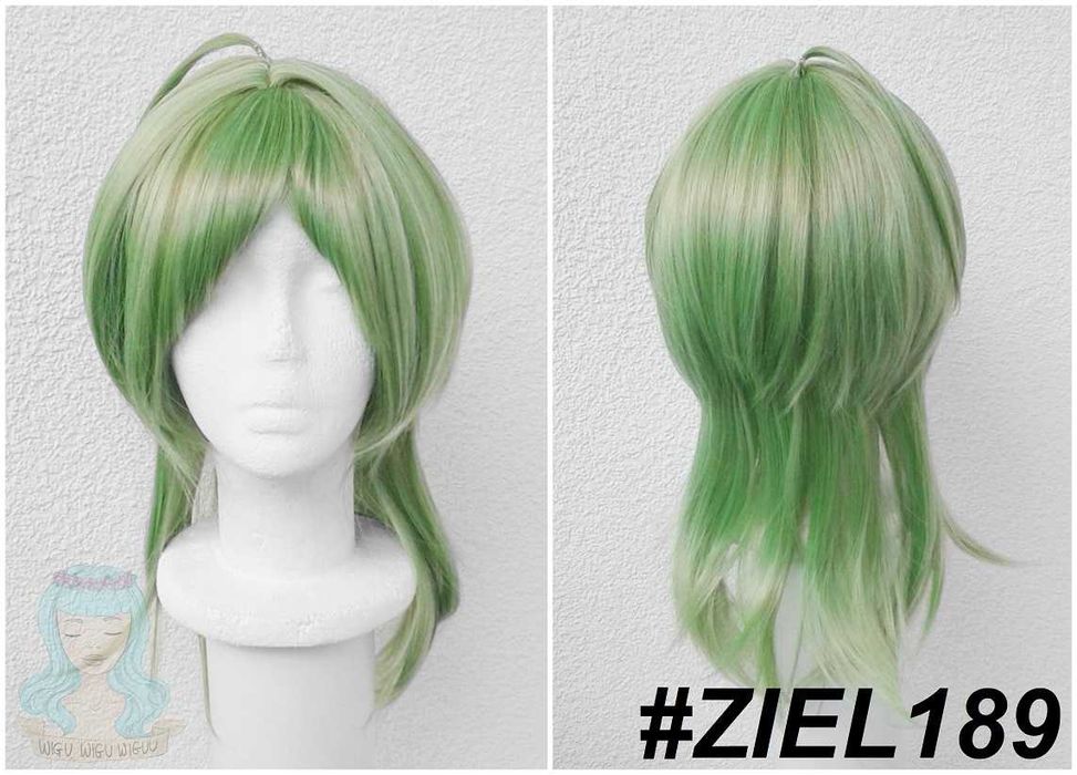 Zielona peruka cosplay zielony wig Collei Genshin Impact Ezreal LoL