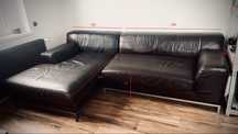 Sofa skorzana kanapa Ikea Kramfors