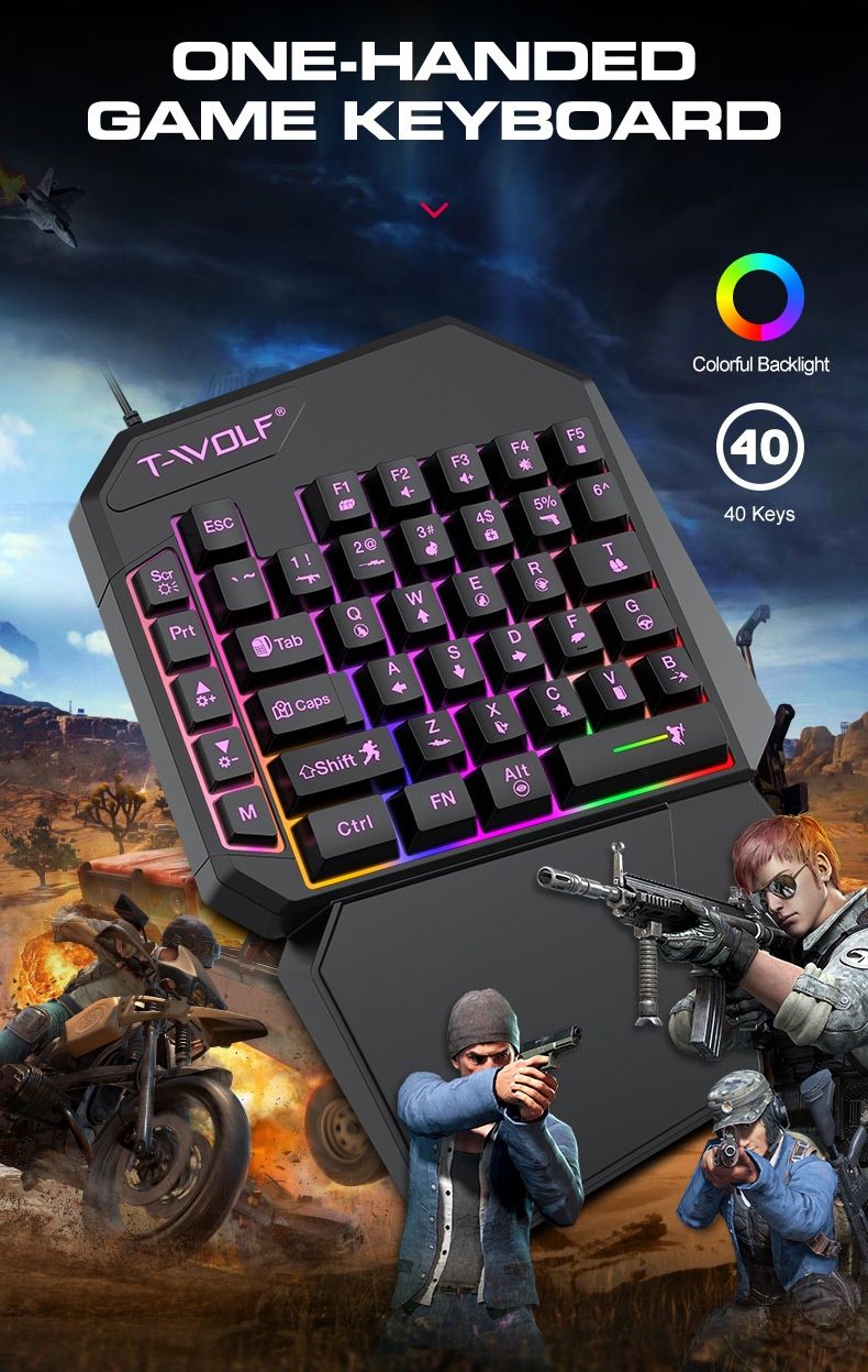 Игровой комплект для PUBG , Call Of Duty . Клавиатура и мышь