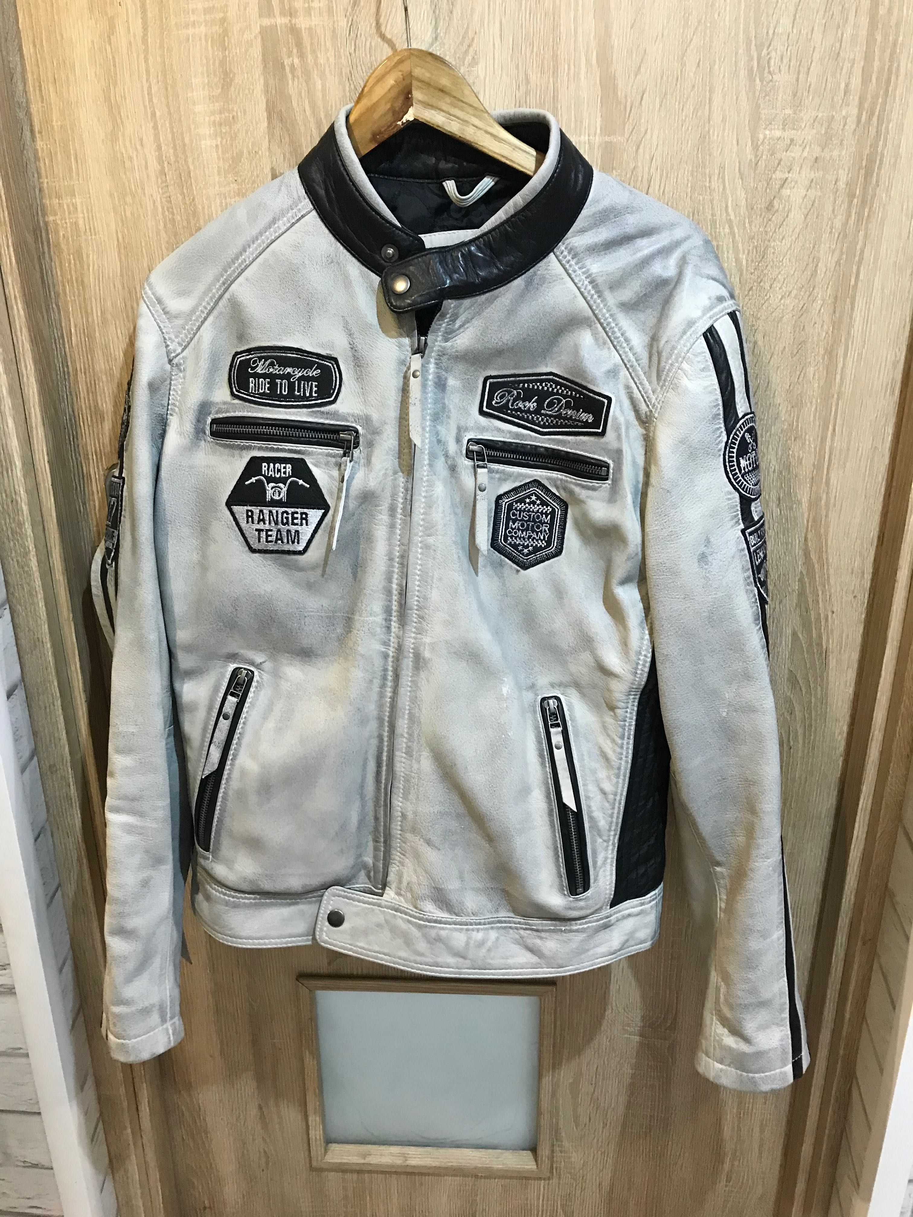 Kurtka skórzana męska rock denimcom