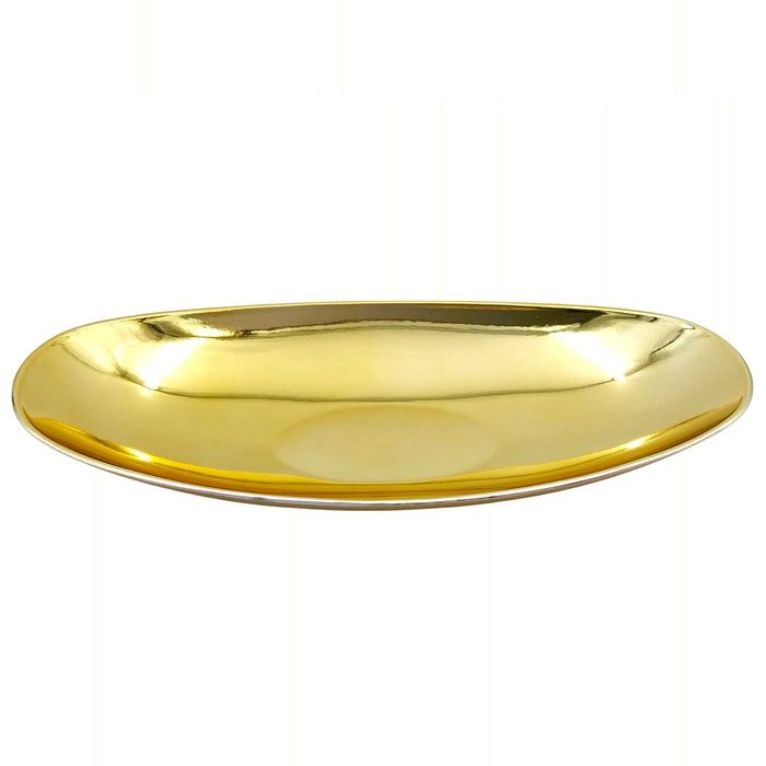 Taca dekoracyjna złota podstawka pod świece talerz na drobiazgi