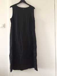 Dluga sukienka lniana czarna 44