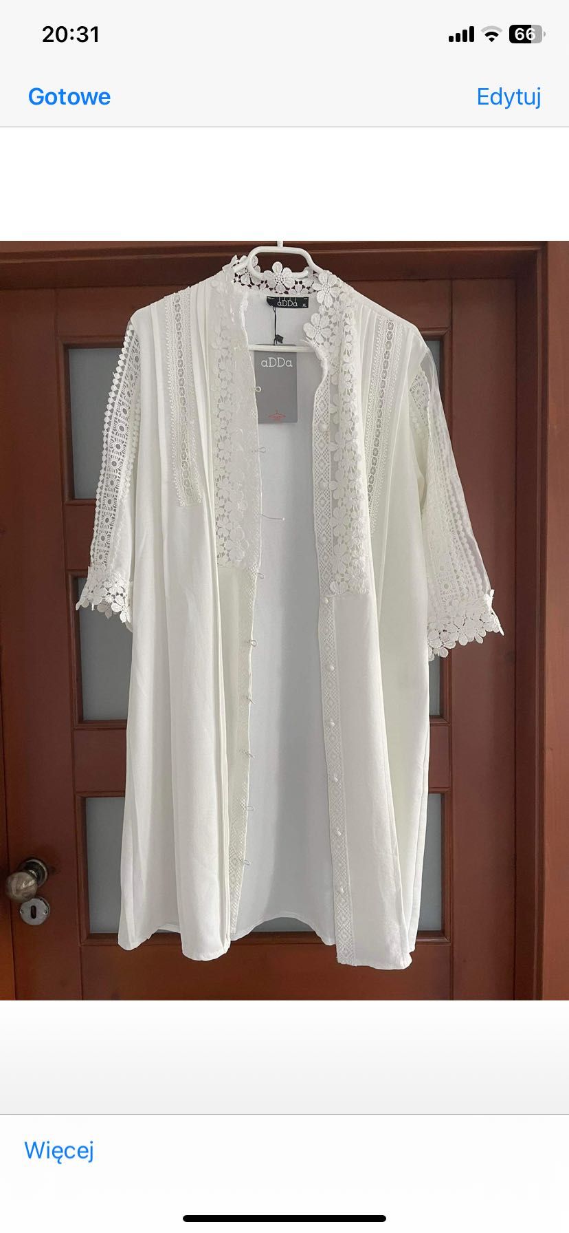 Sukienka biała rozpinana