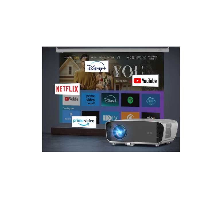 Projektor A9G 1550Ansi AndroidTV 11 FullHD 4K Dolby WIFI 6 BT