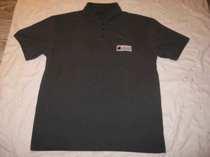 Koszulka polo robocza szara duża xxl 2xl kieszonka haft klata 130cm