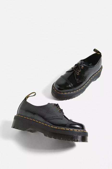 Шкіряні туфлі дербі на платформі Dr.Martens 1461 Quad