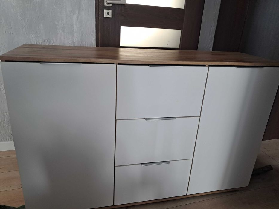 Komplet BRW Zele komoda witryna półka