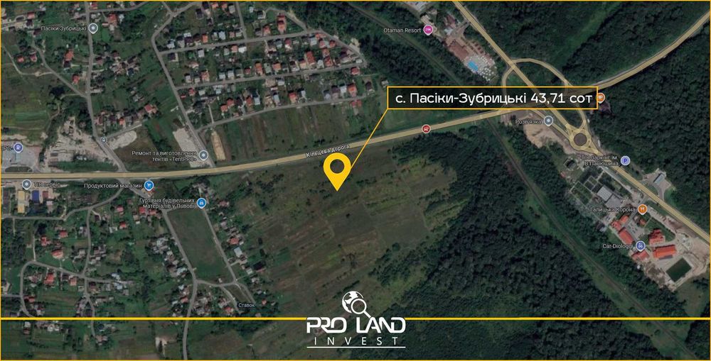 Продаж земельної ділянки під комерцію — с. Пасіки-Зубрицькі 43,71 сот