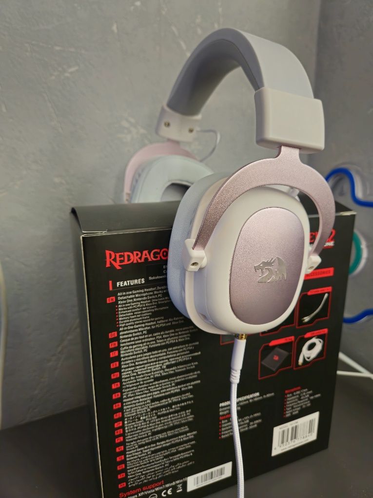 Słuchawki Nauszne REDRAGON Zeus H510W, Białe