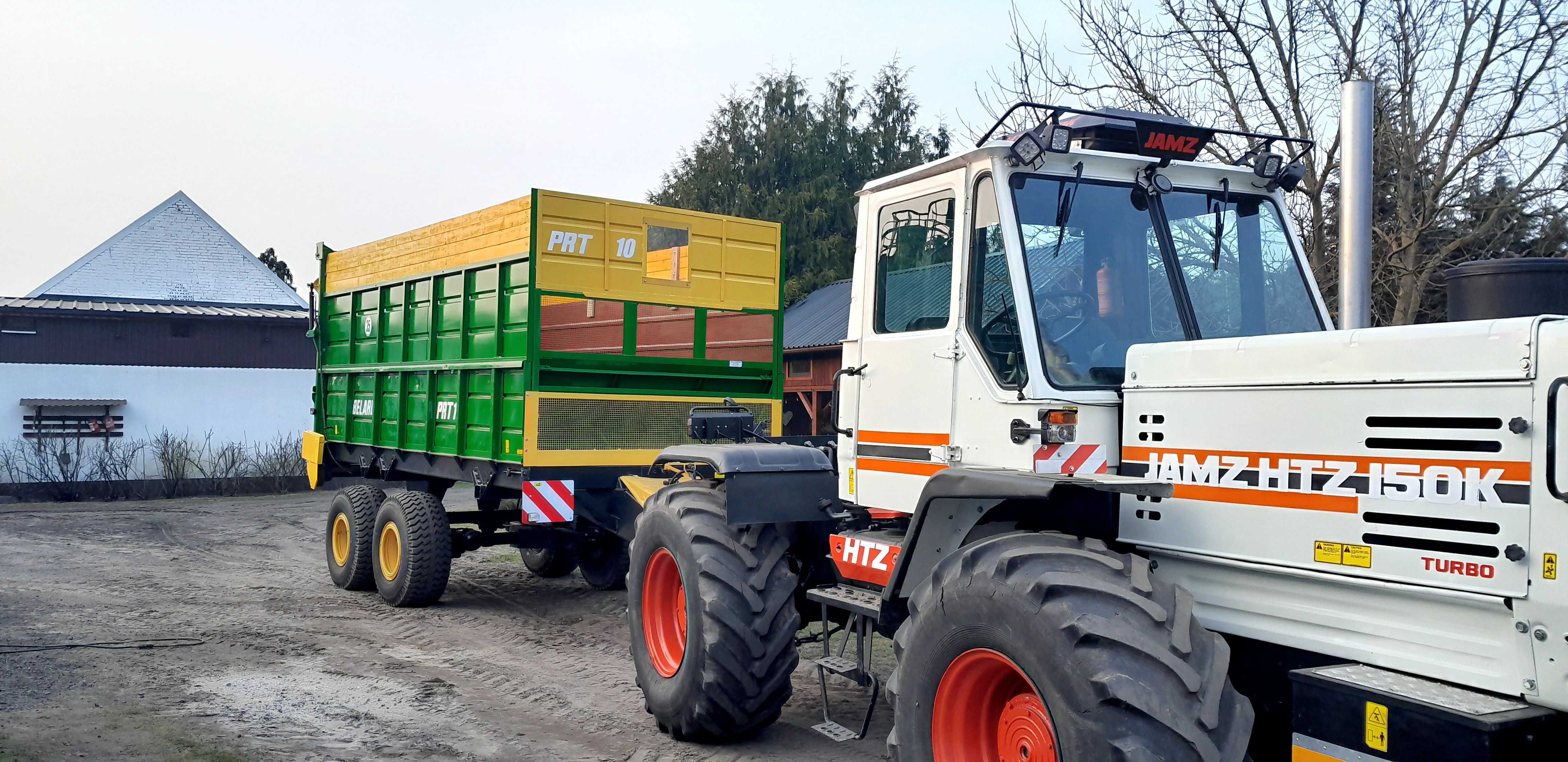 Przyczepa Objętościowa do kiszonki, rozrzutnik BELARUS PRT 10 Zamiana