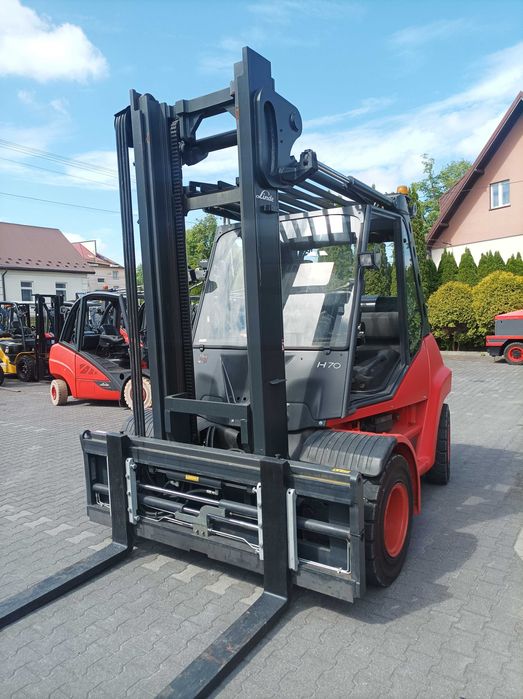 Wózek widłowy LINDE H70T widlak duplex, nowe opony, przesuw 394