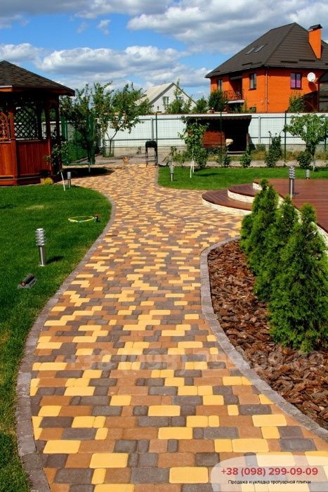 Тротуарная плитка Старый Город. Бордюры тротуарные. Продажа и укладка.