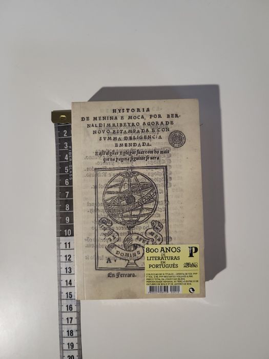 Réplica de livro "Hystoria de Menina e Moça" - 800 anos de Literaturas