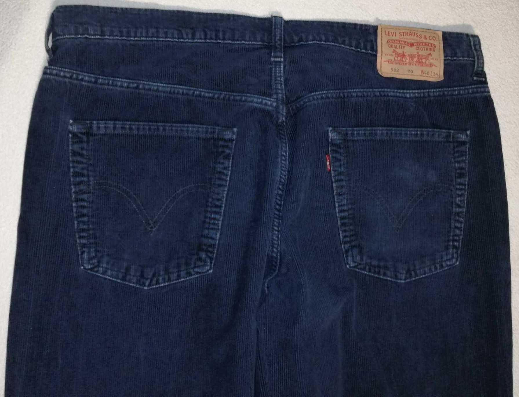 LEVI'S Sztruks Spodnie Męskie W40 L34 Sztruksy Oryginalne Super Stan